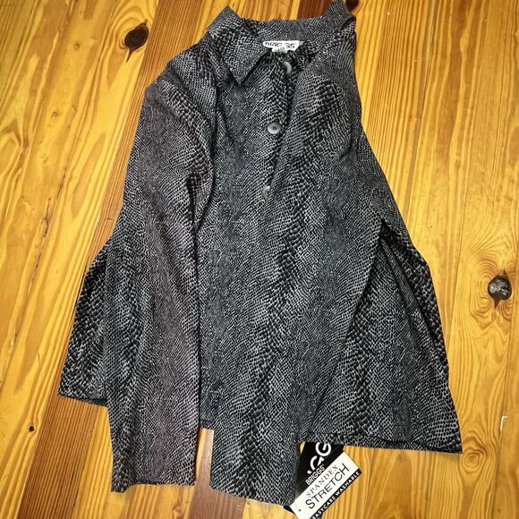 Vintage Snakeskin Print Blazer Jacket Size L Glam Rocker Mob Wife New NWT READ - Picture 12 of 16